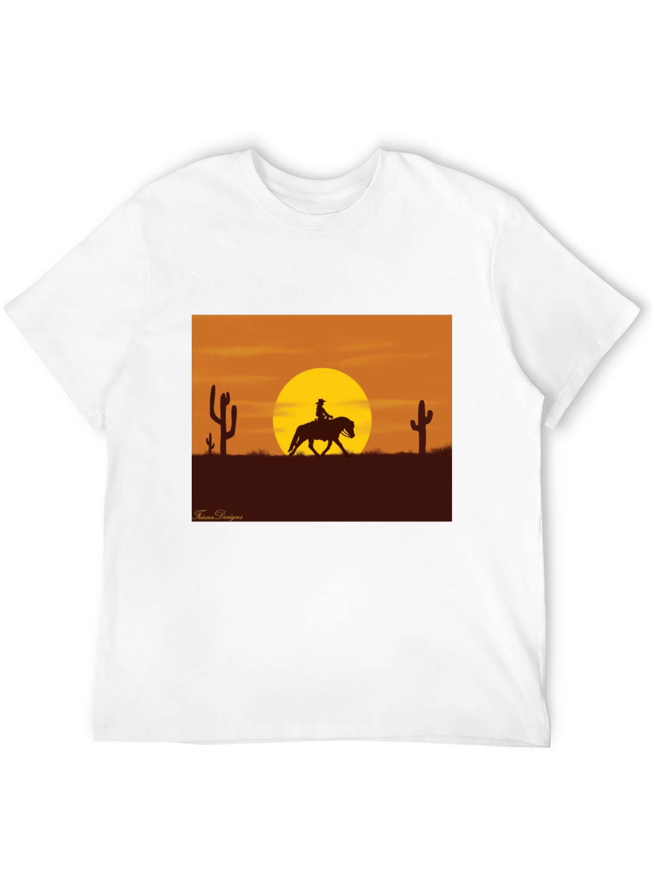 Western Sunset Rider Graphic Tee