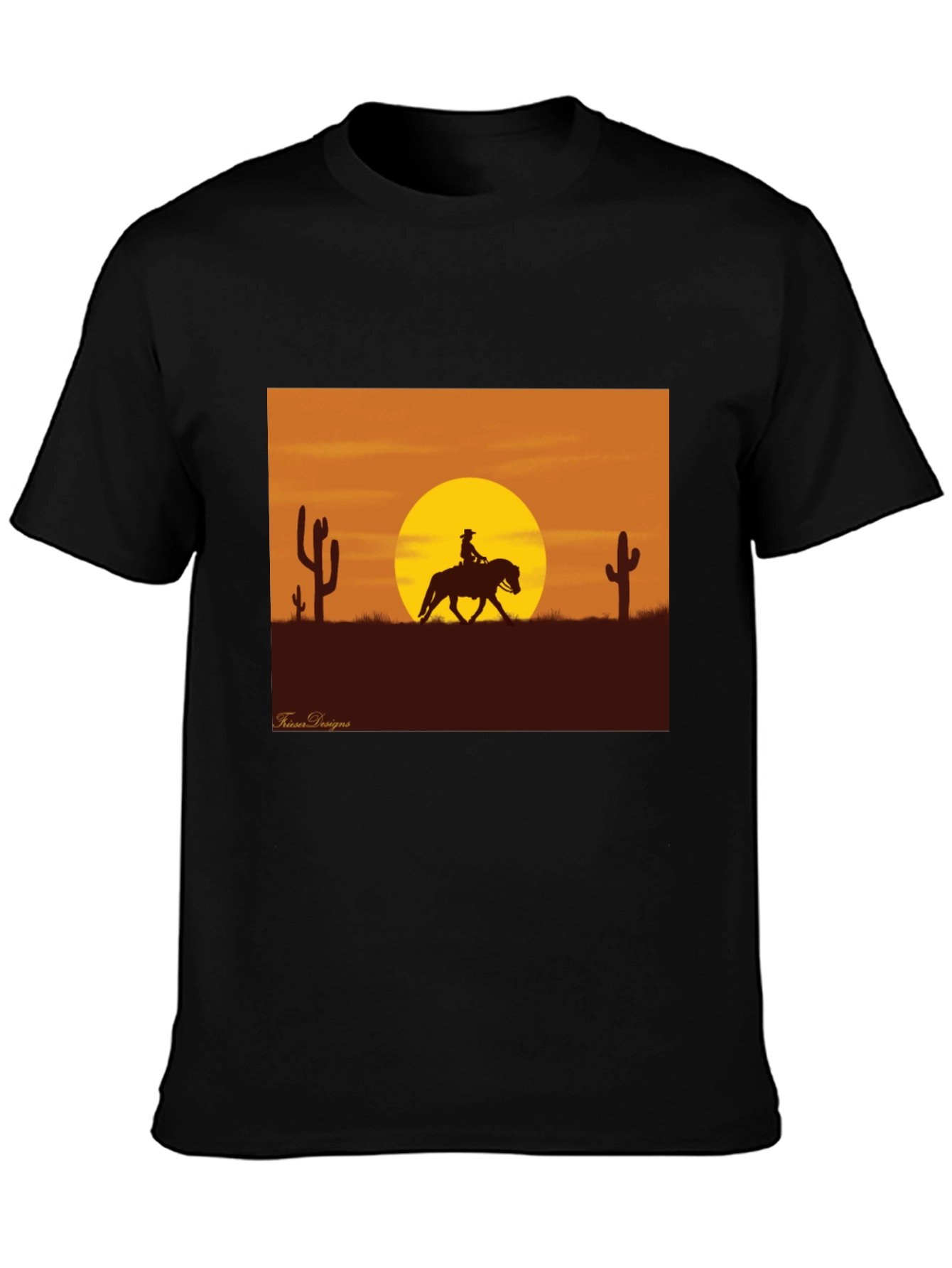 Western Sunset Rider Graphic Tee