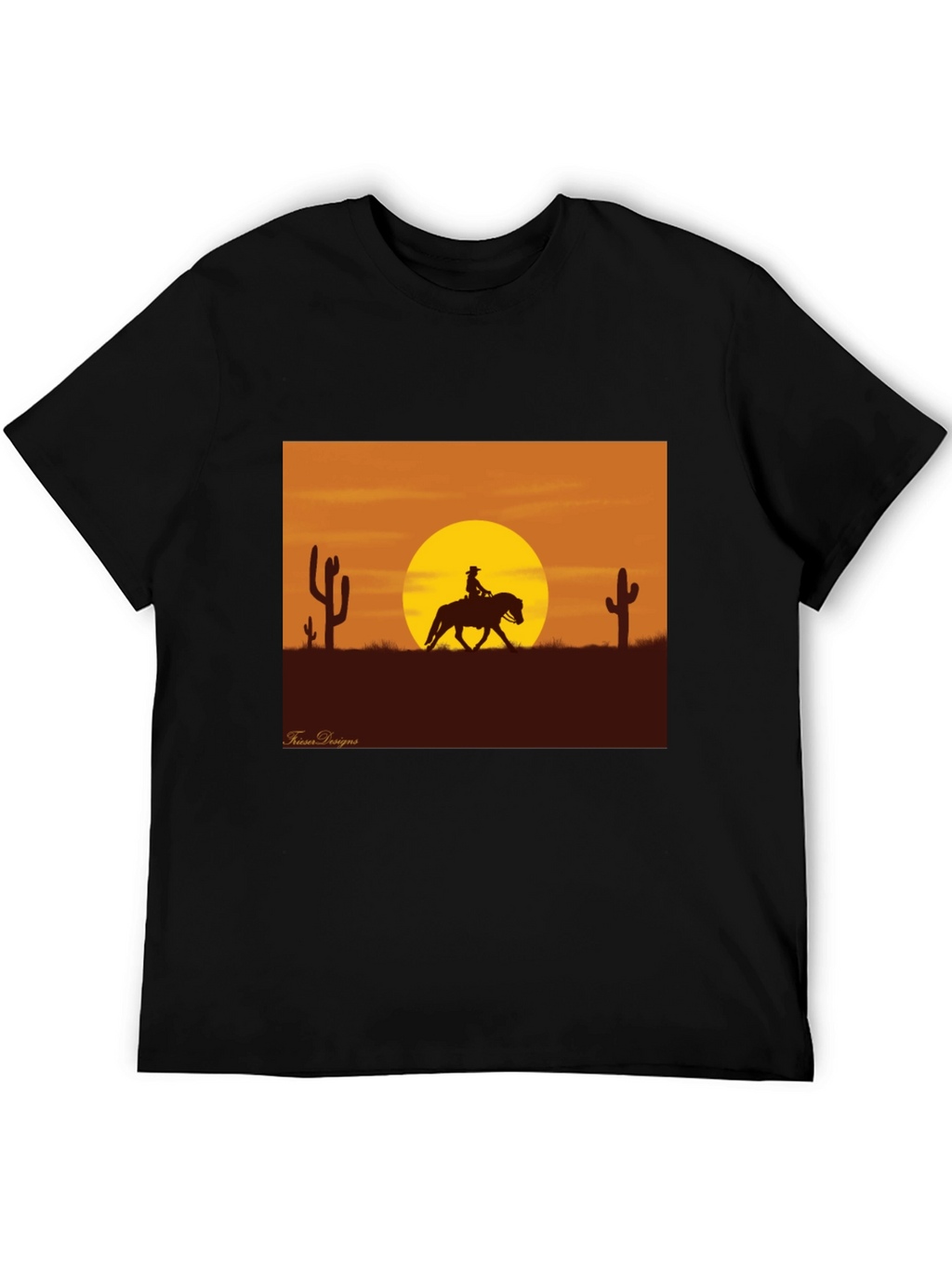 Western Sunset Rider Graphic Tee