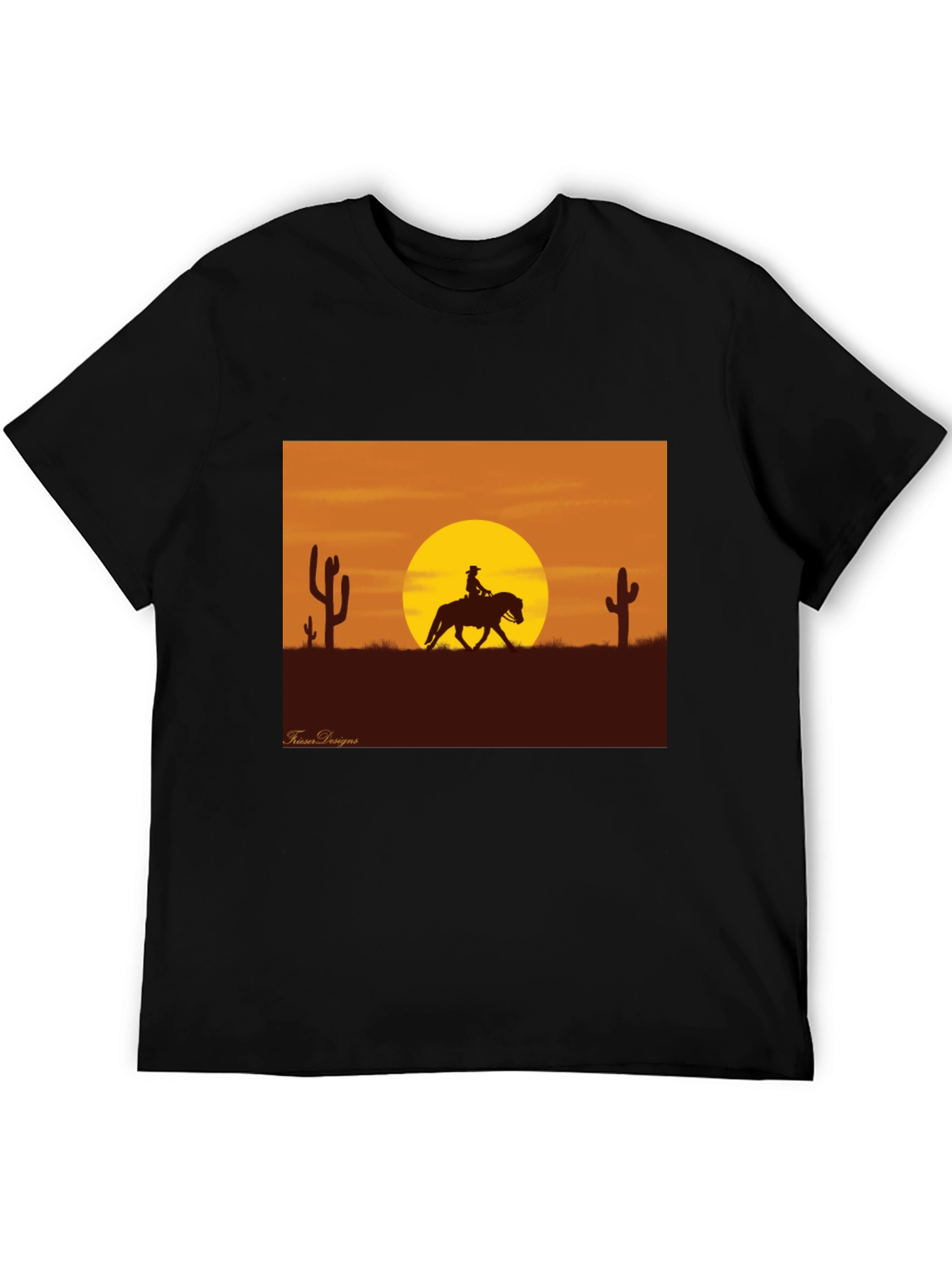 Western Sunset Rider Graphic Tee