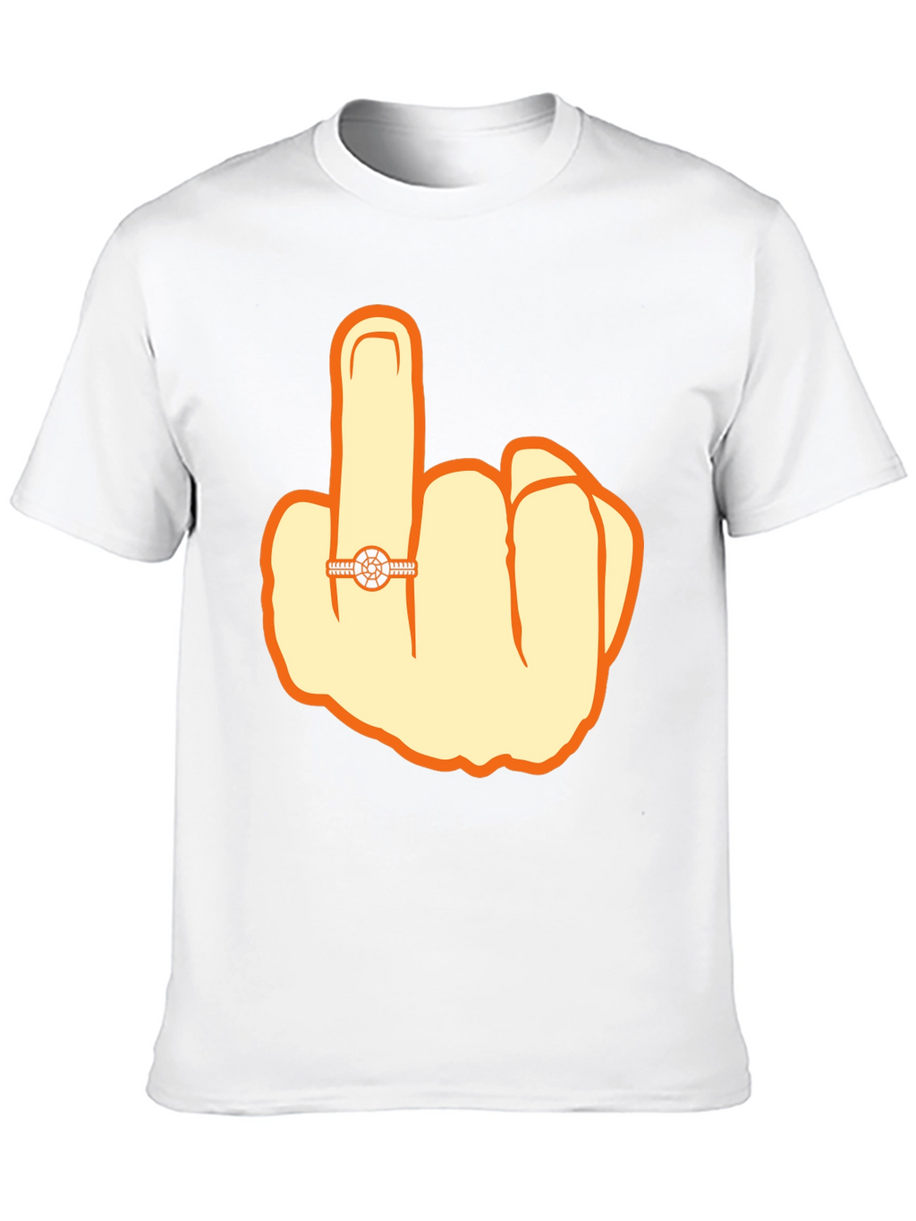 Humorous Middle Finger Graphic Tee