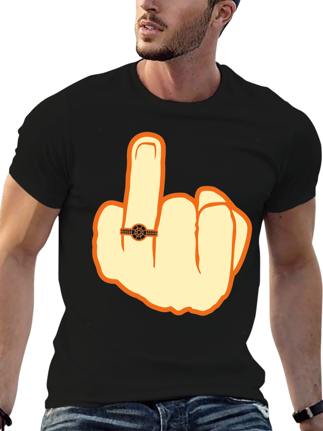 Humorous Middle Finger Graphic Tee