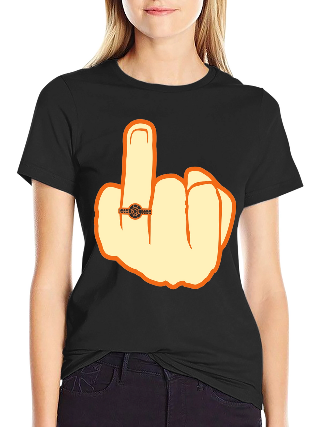 Humorous Middle Finger Graphic Tee