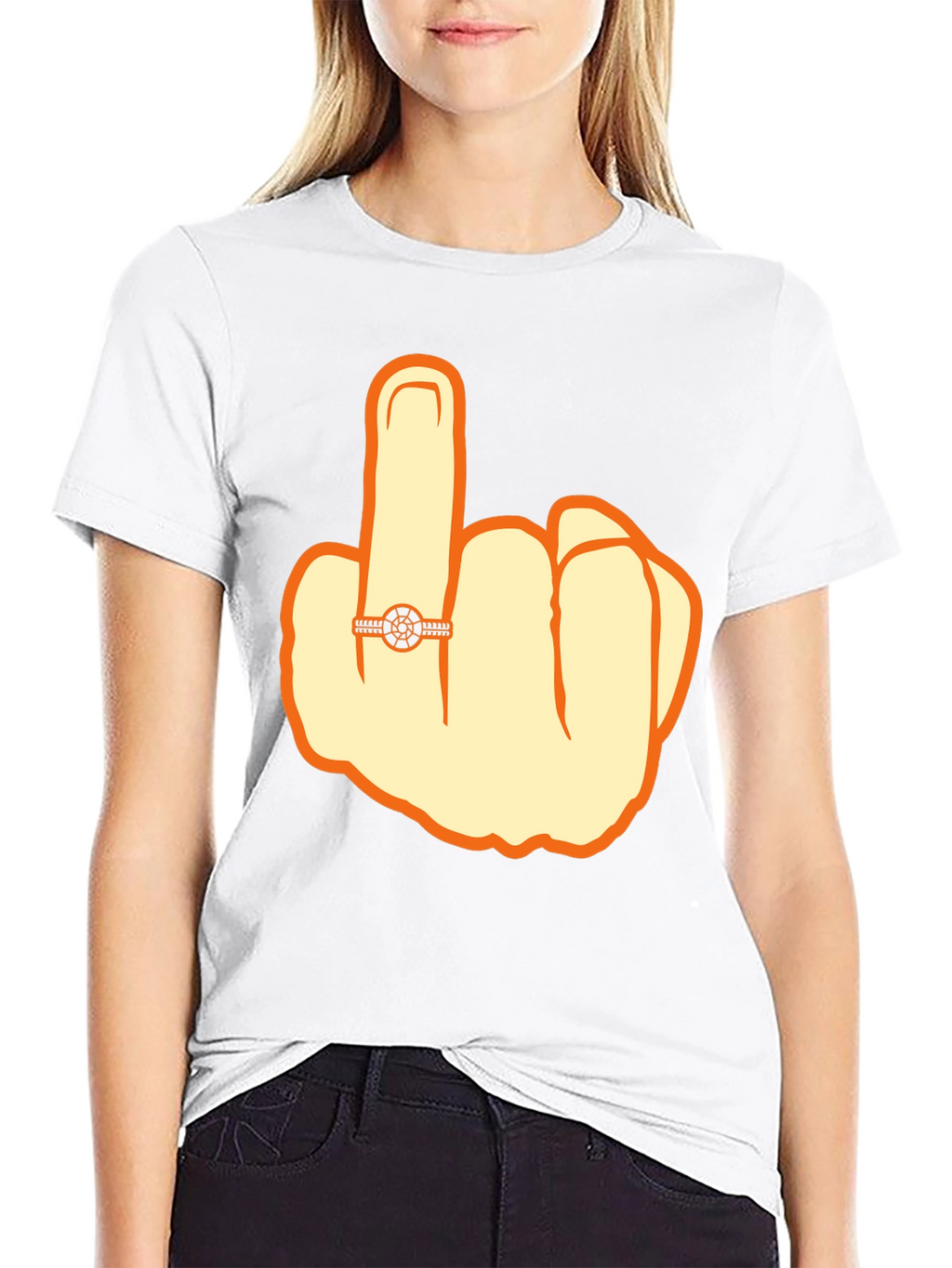 Humorous Middle Finger Graphic Tee