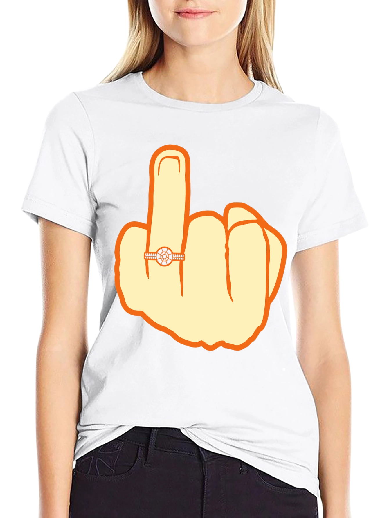 Humorous Middle Finger Graphic Tee