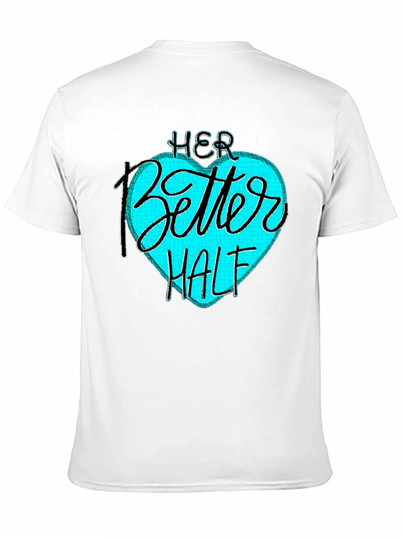 Her Better Half Black T-Shirt - Couples Matching Design