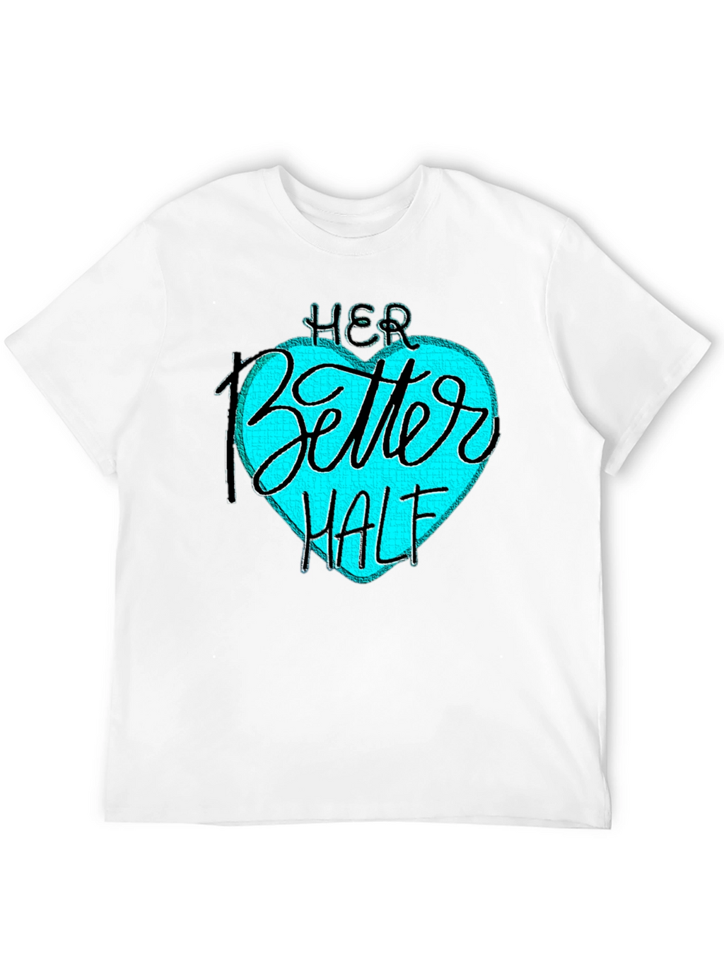 Her Better Half Black T-Shirt - Couples Matching Design
