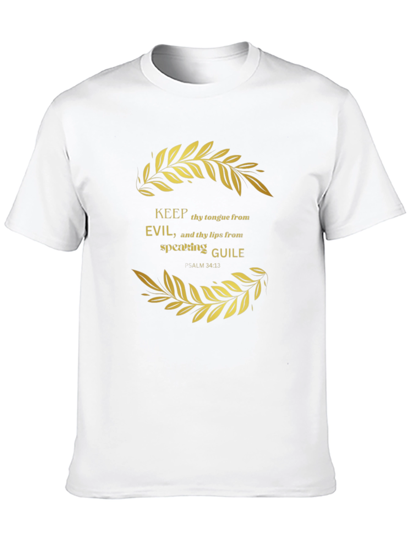 Psalm 34:13 Graphic Tee - Keep Tongue from Evil