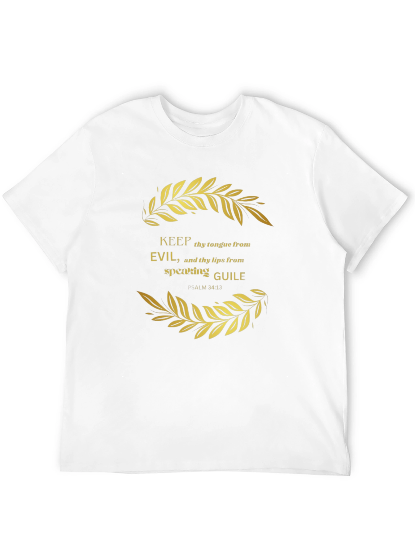 Psalm 34:13 Graphic Tee - Keep Tongue from Evil