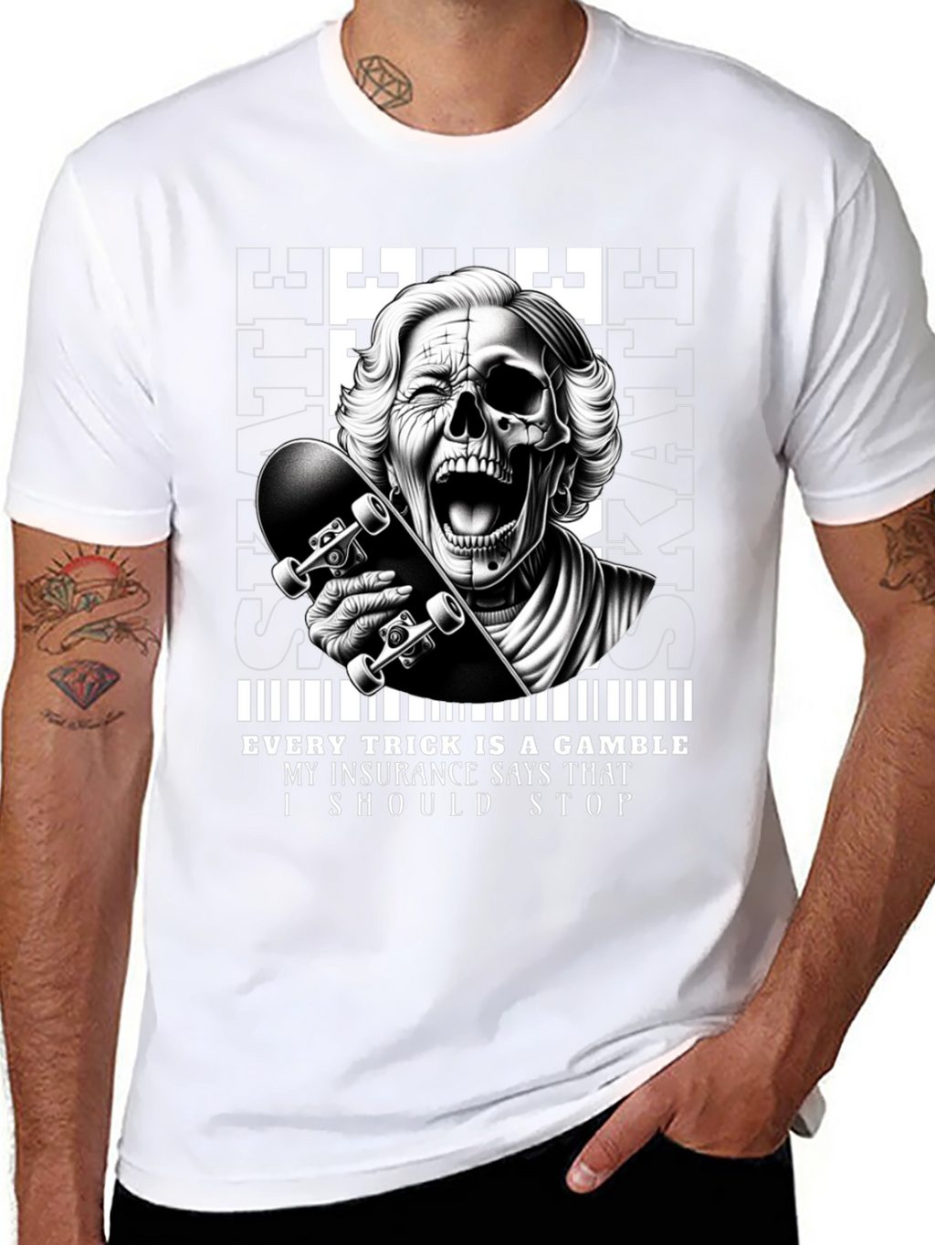 Skaters Gamble Graphic Tee - Unique Design