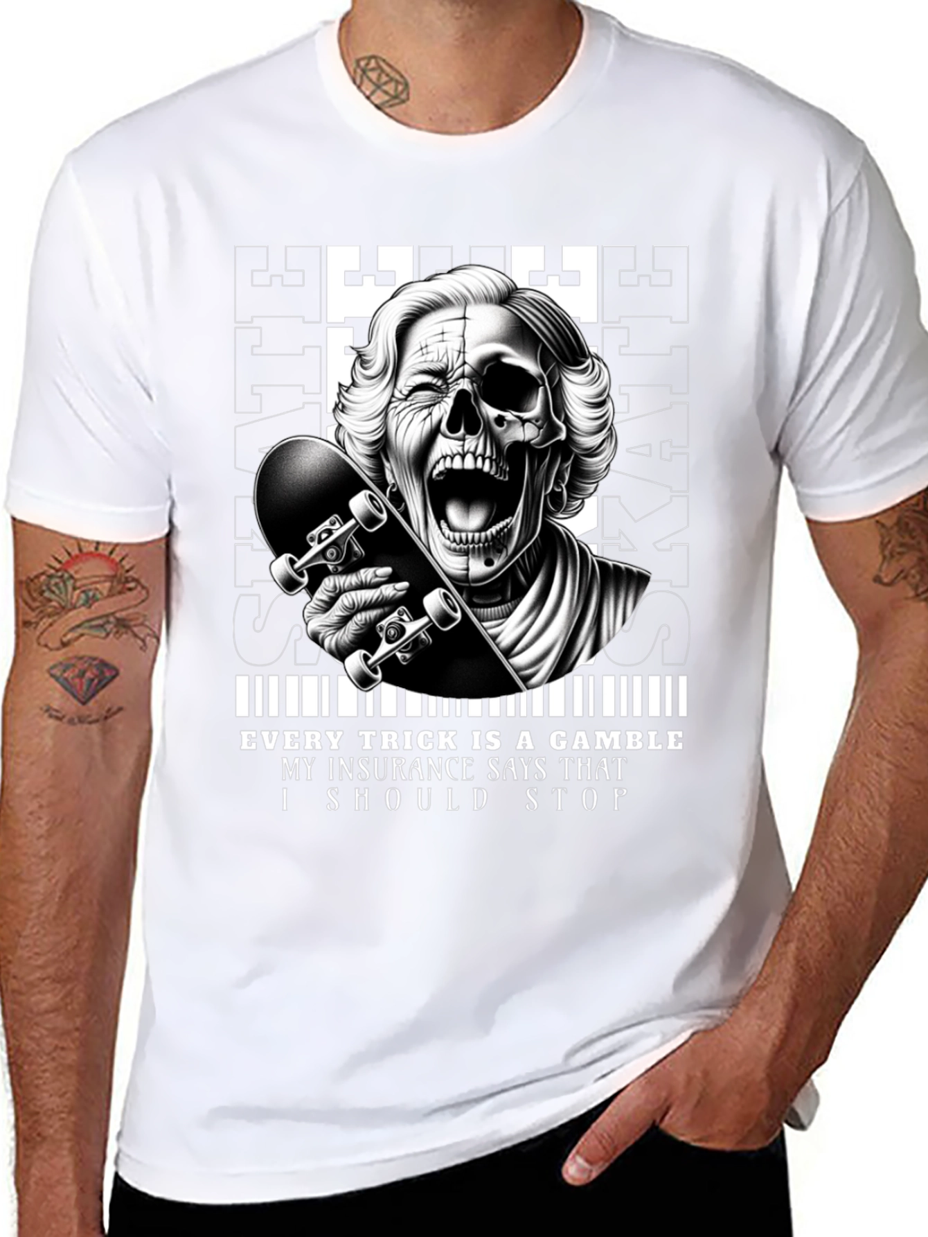 Skaters Gamble Graphic Tee - Unique Design