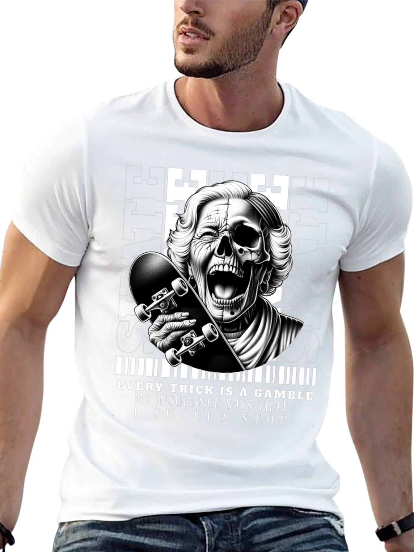 Skaters Gamble Graphic Tee - Unique Design