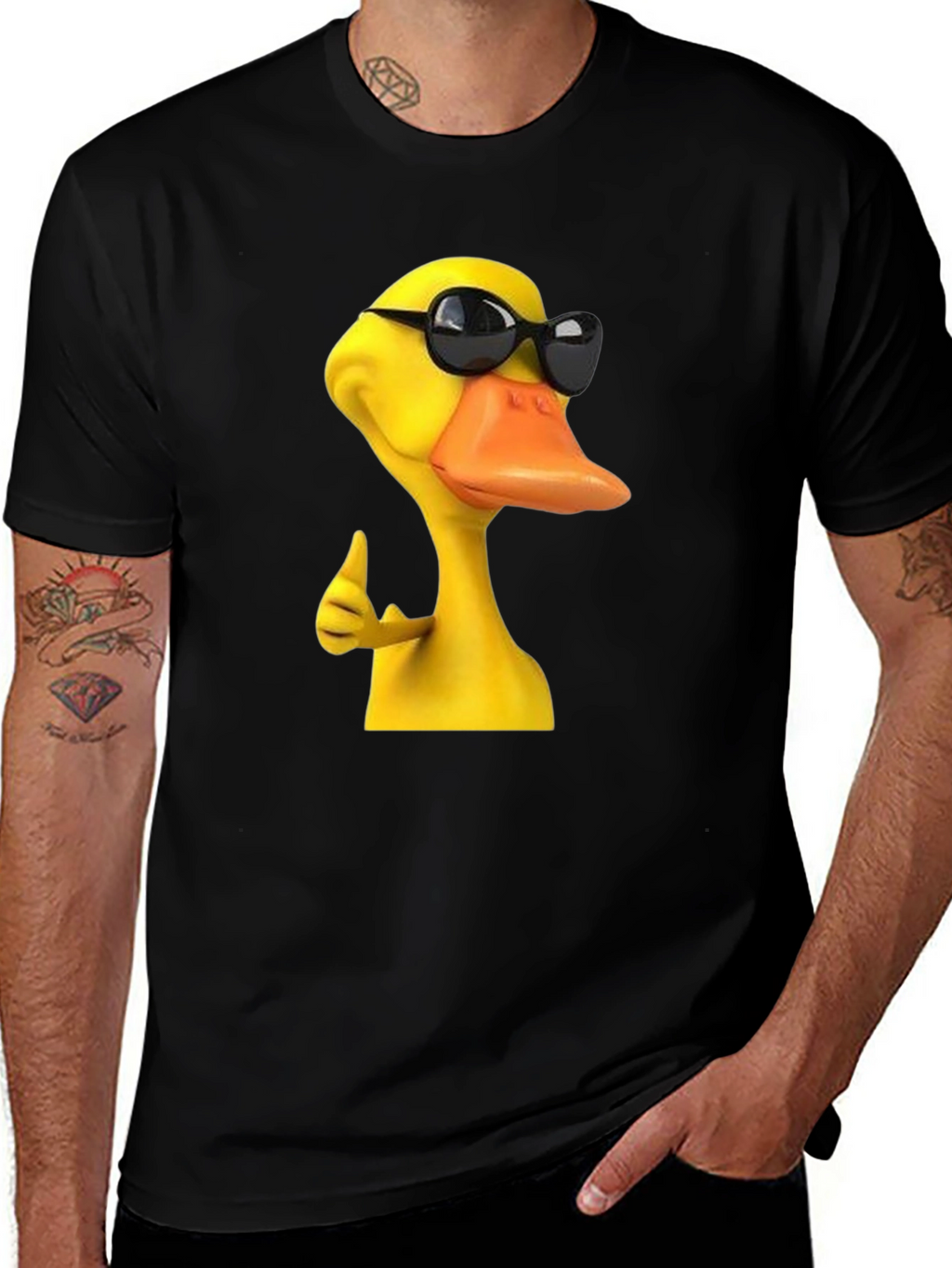 Cool Duck Graphic T-Shirt - Mens Black Tee