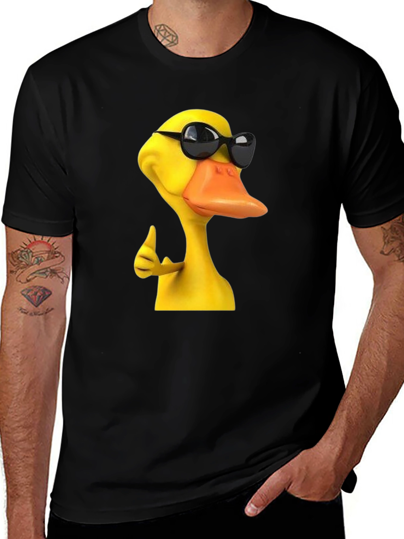 Cool Duck Graphic T-Shirt - Mens Black Tee