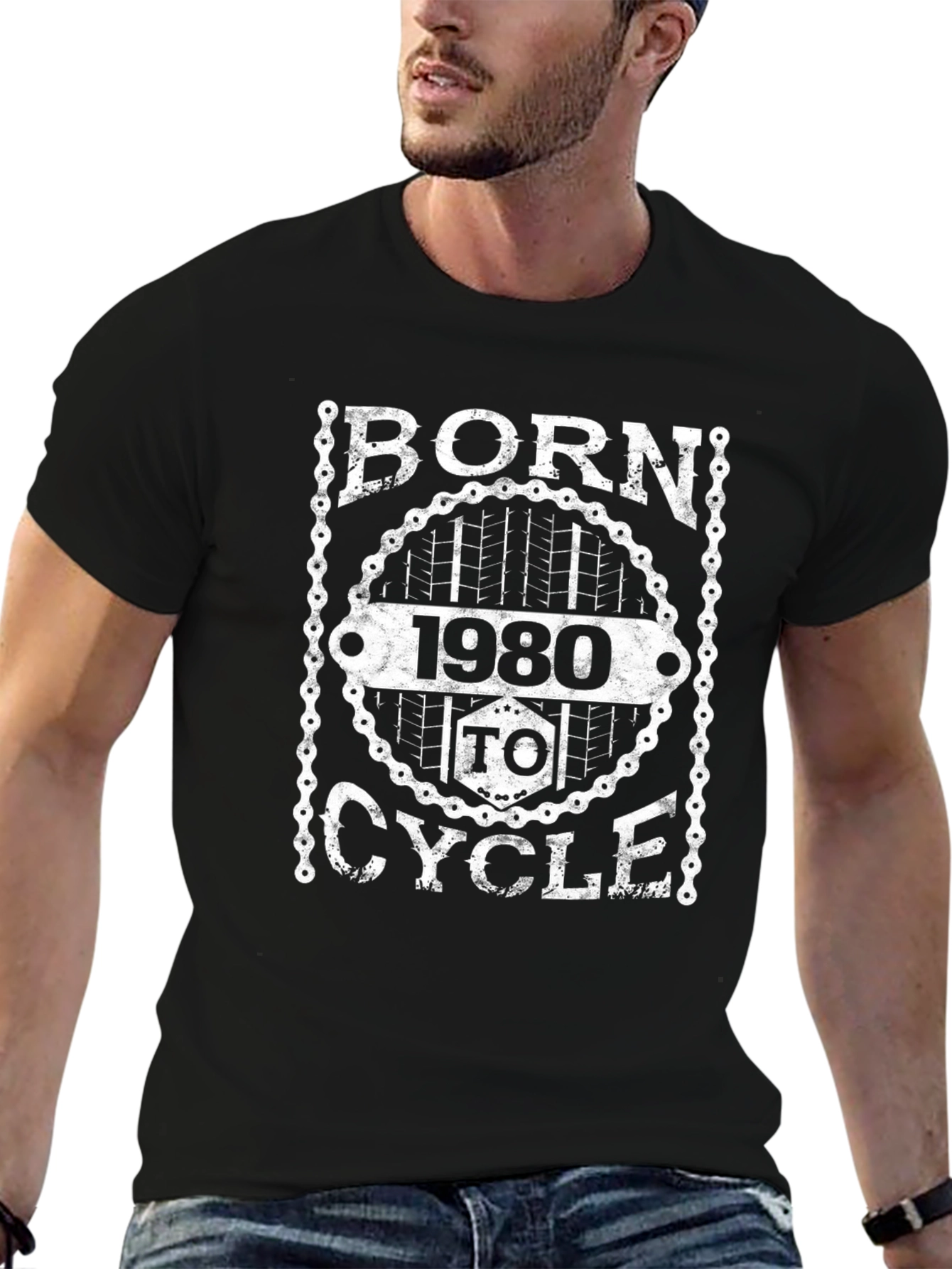 Born 1980 to Cycle T-Shirt Black