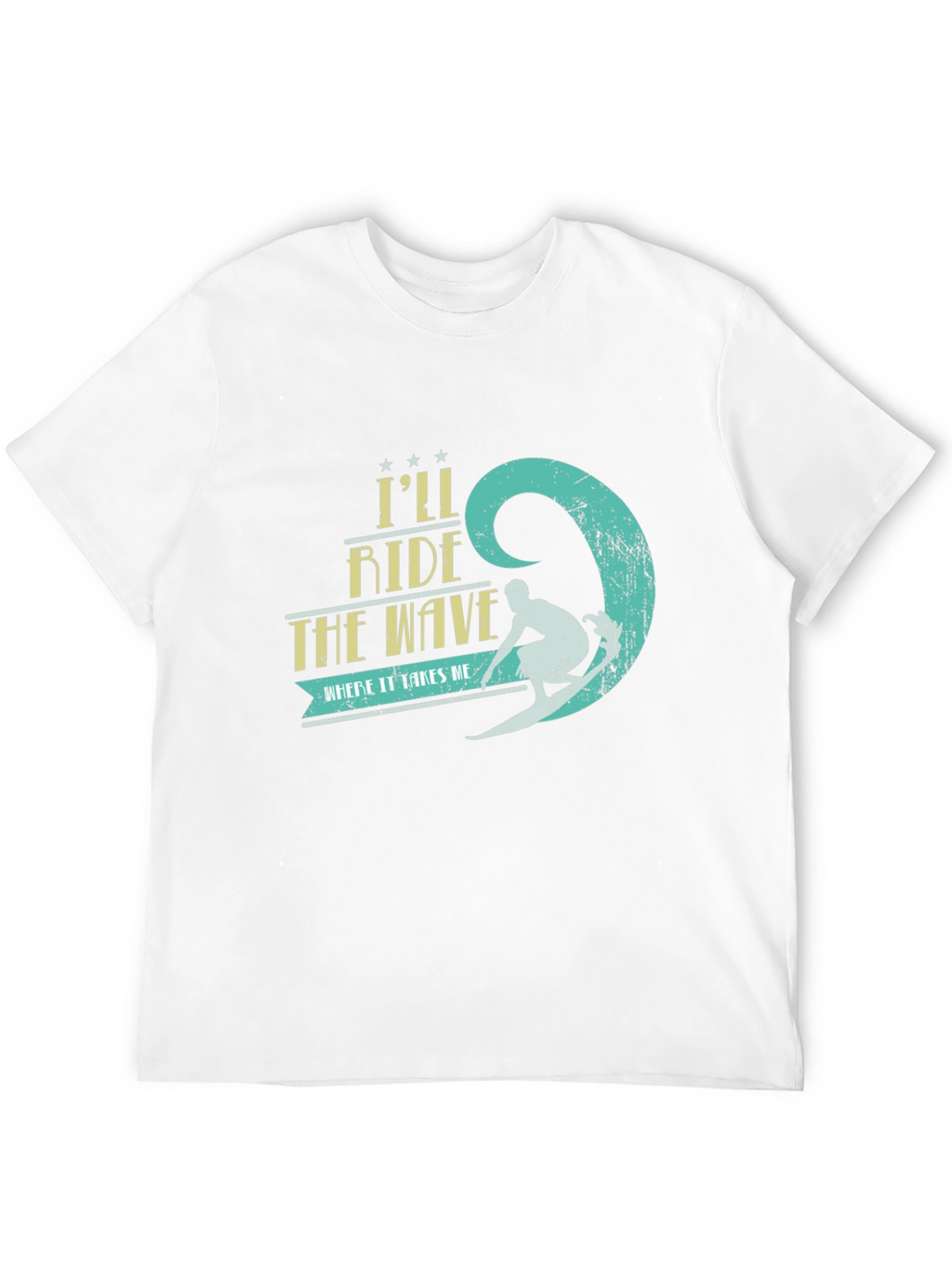 Ride the Wave Graphic T-Shirt - Surfer Design