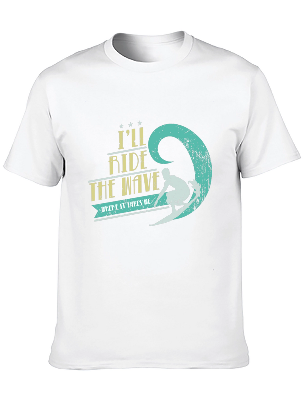Ride the Wave Graphic T-Shirt - Surfer Design