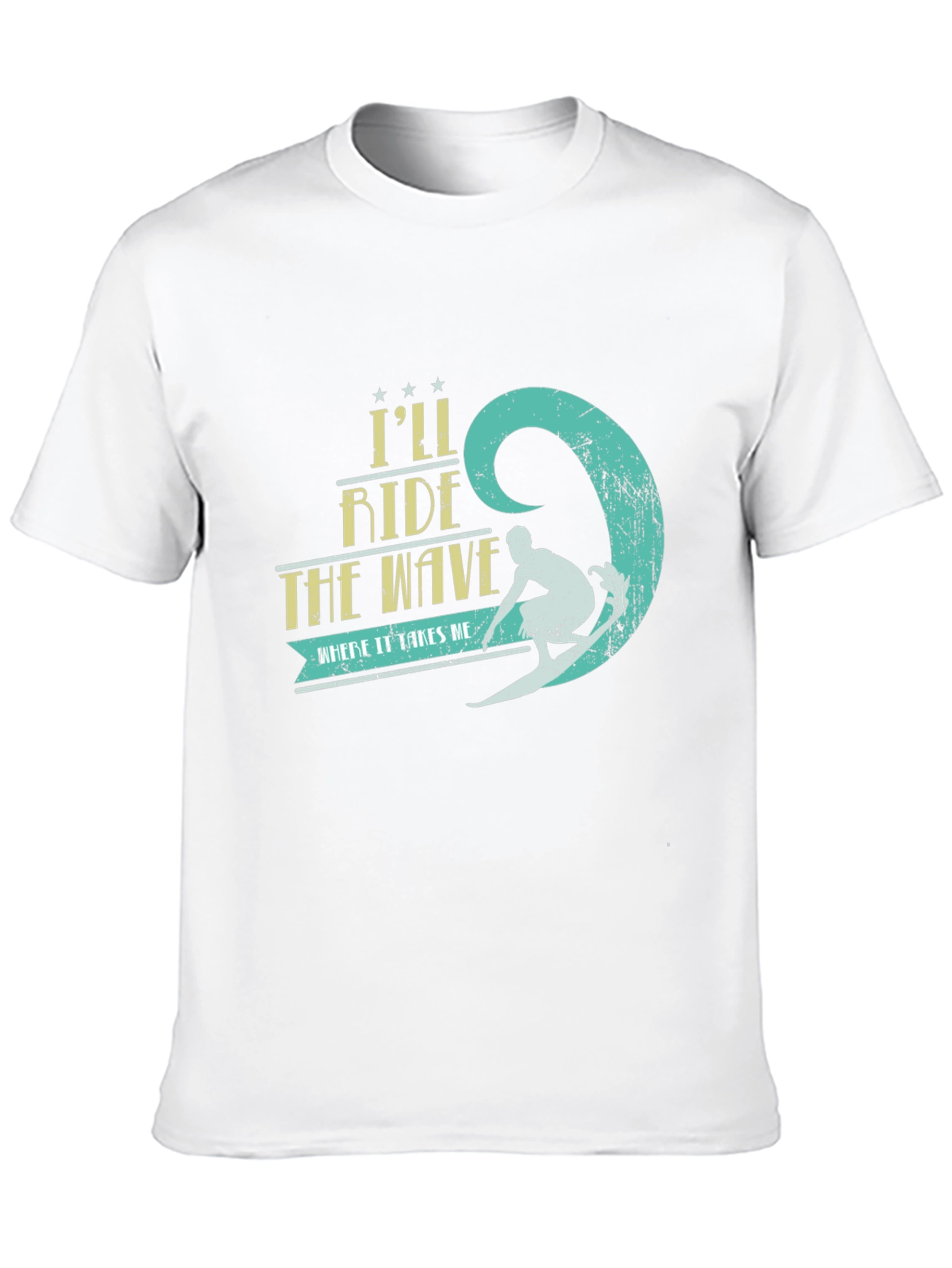 Ride the Wave Graphic T-Shirt - Surfer Design