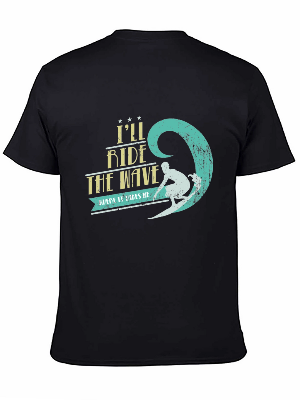 Ride the Wave Graphic T-Shirt - Surfer Design