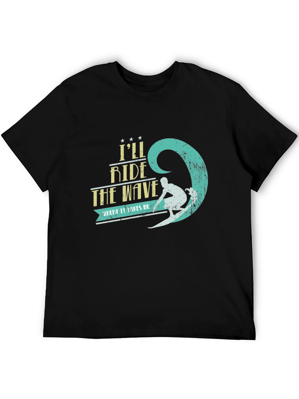 Ride the Wave Graphic T-Shirt - Surfer Design