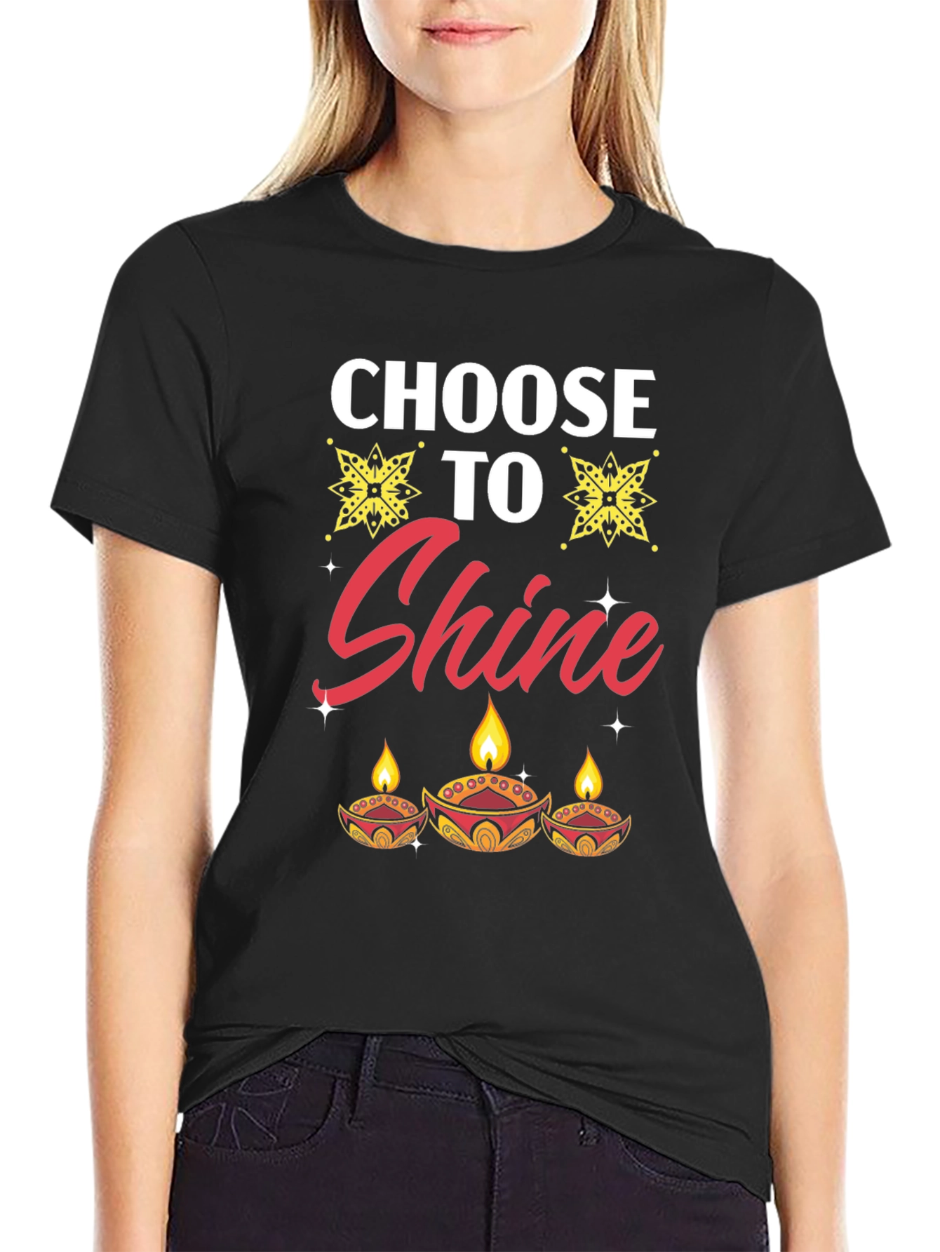 Choose to Shine Diwali T-Shirt - Festive Holiday Tee