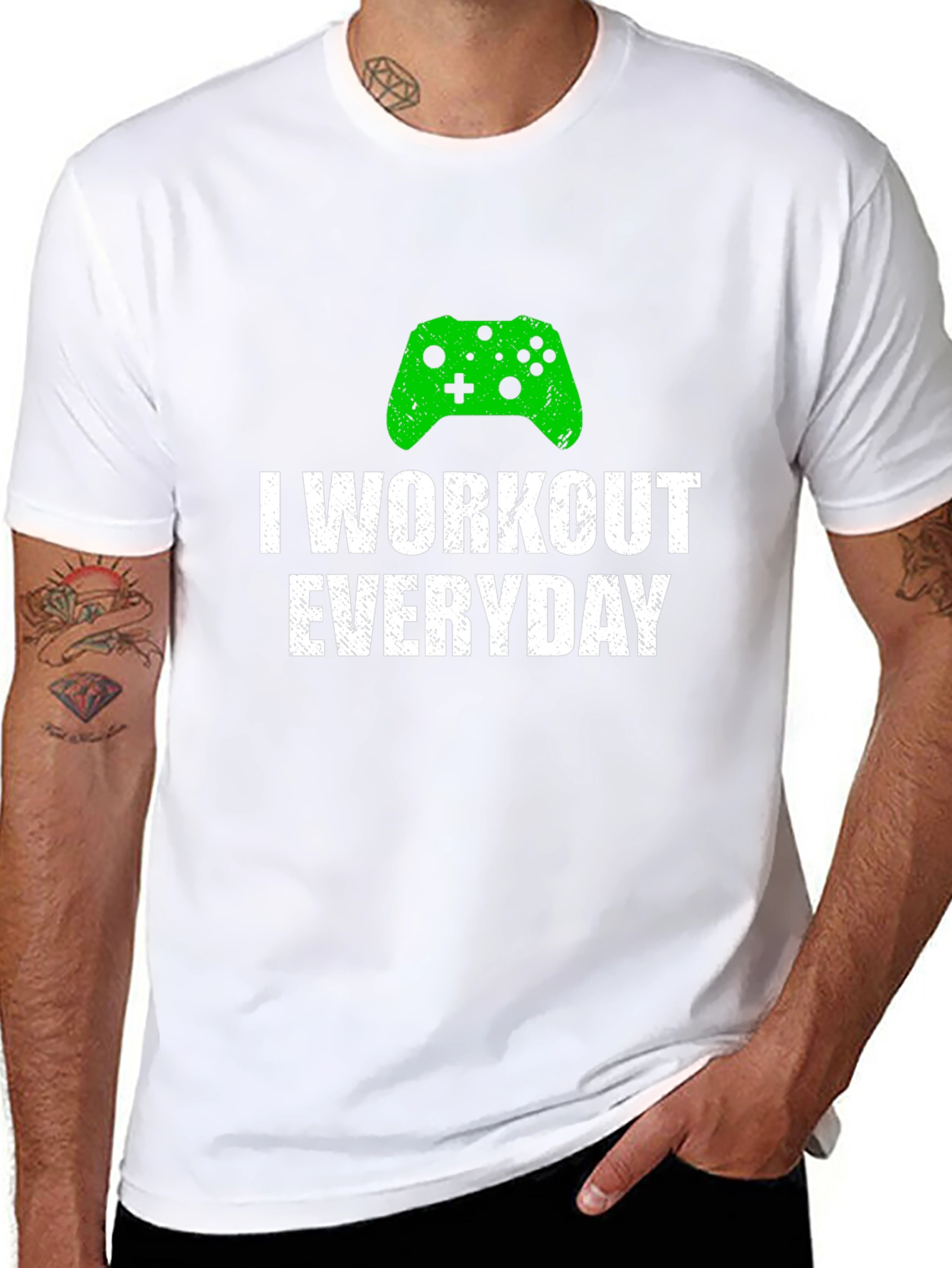 I Workout Everyday Gamer T-Shirt