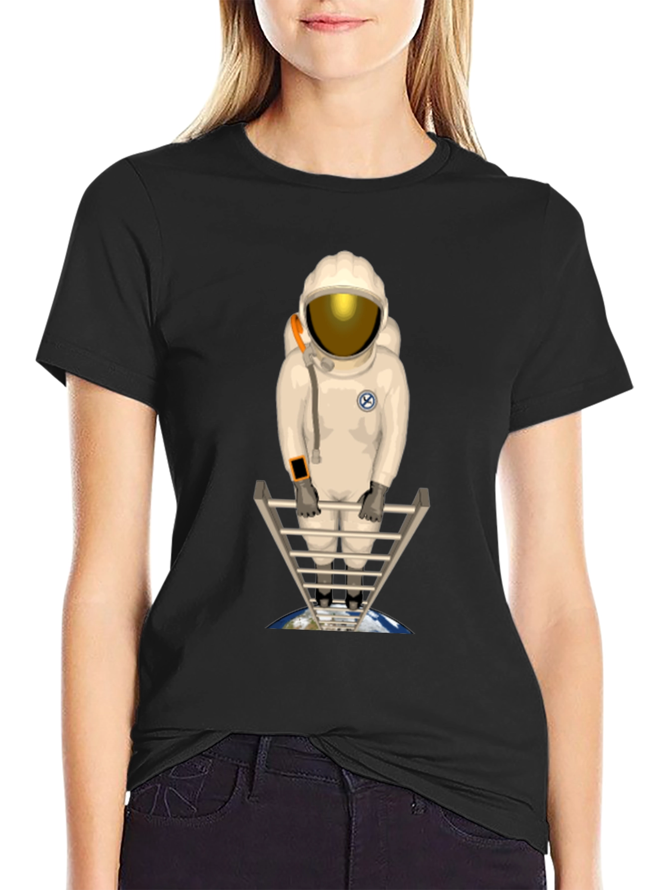 Astronaut on Ladder T-Shirt