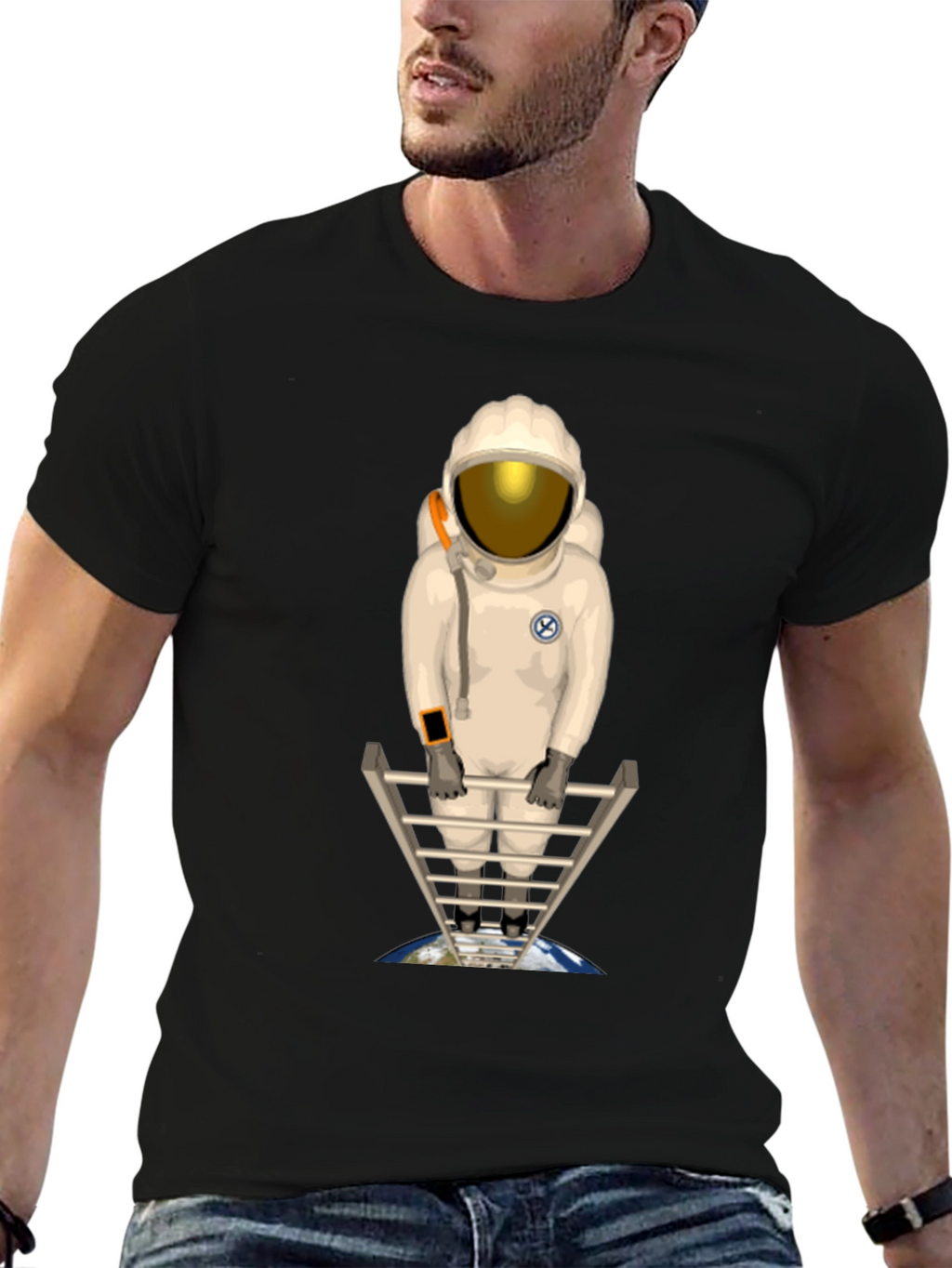 Astronaut on Ladder T-Shirt