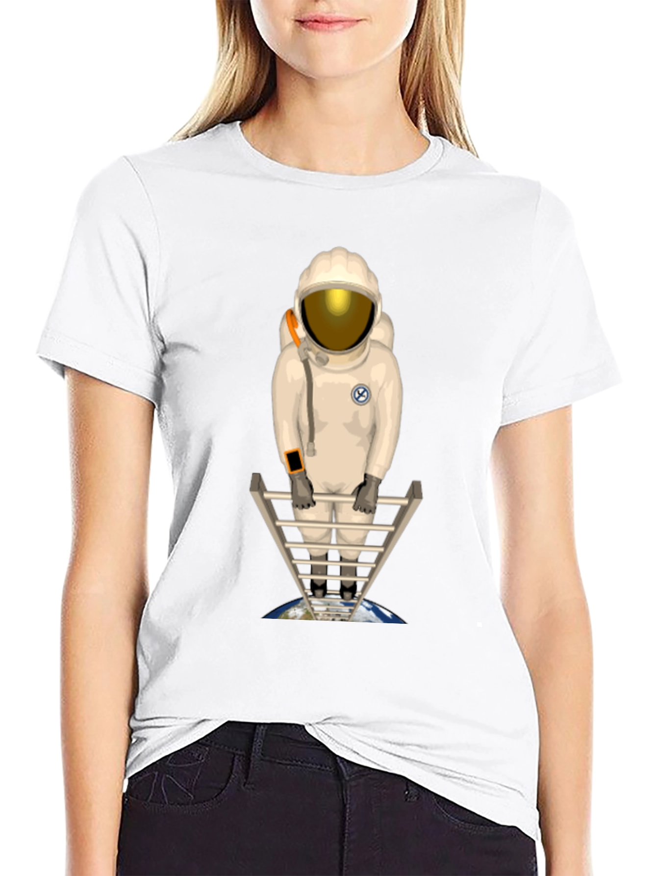 Astronaut on Ladder T-Shirt