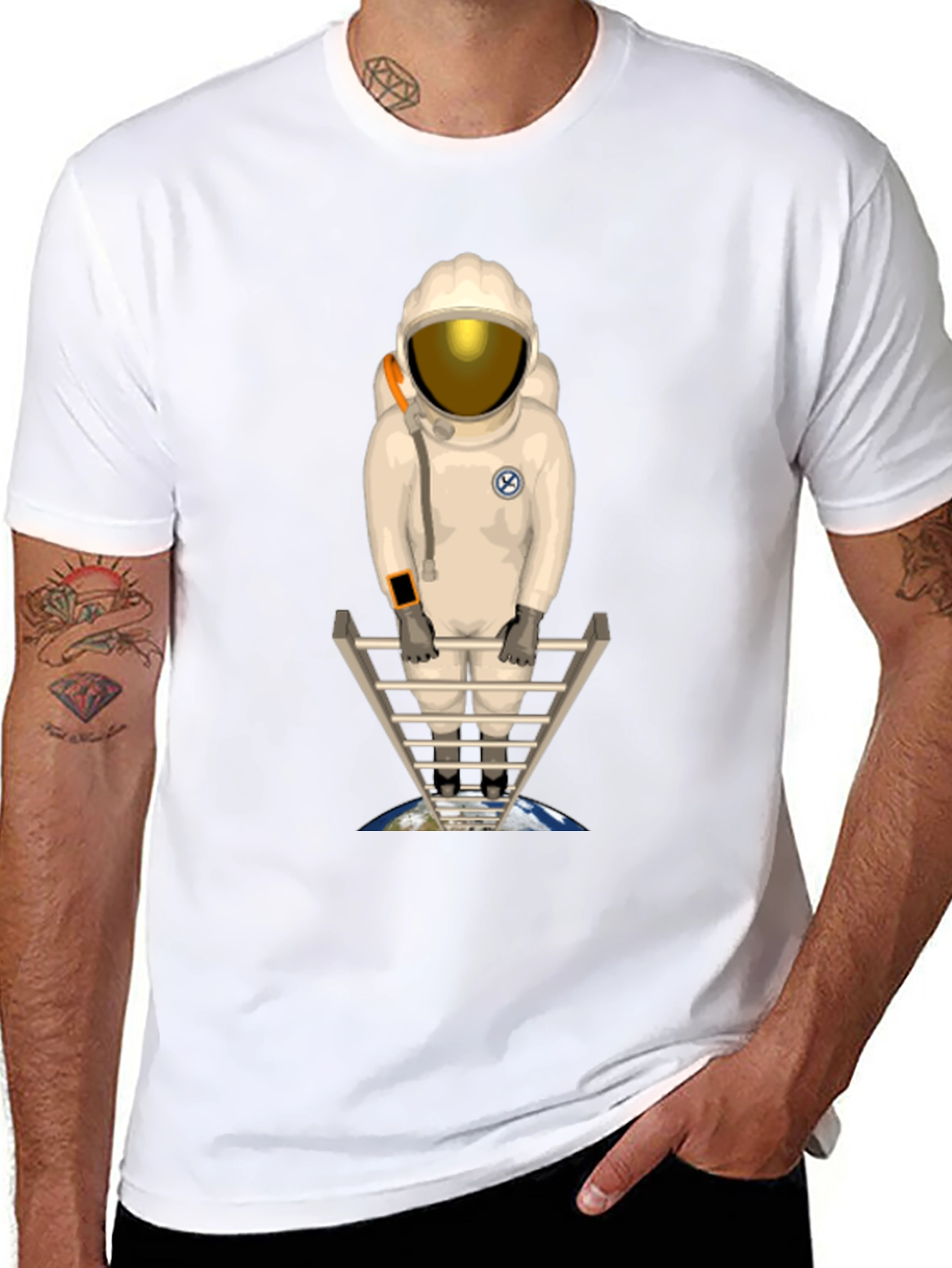 Astronaut on Ladder T-Shirt