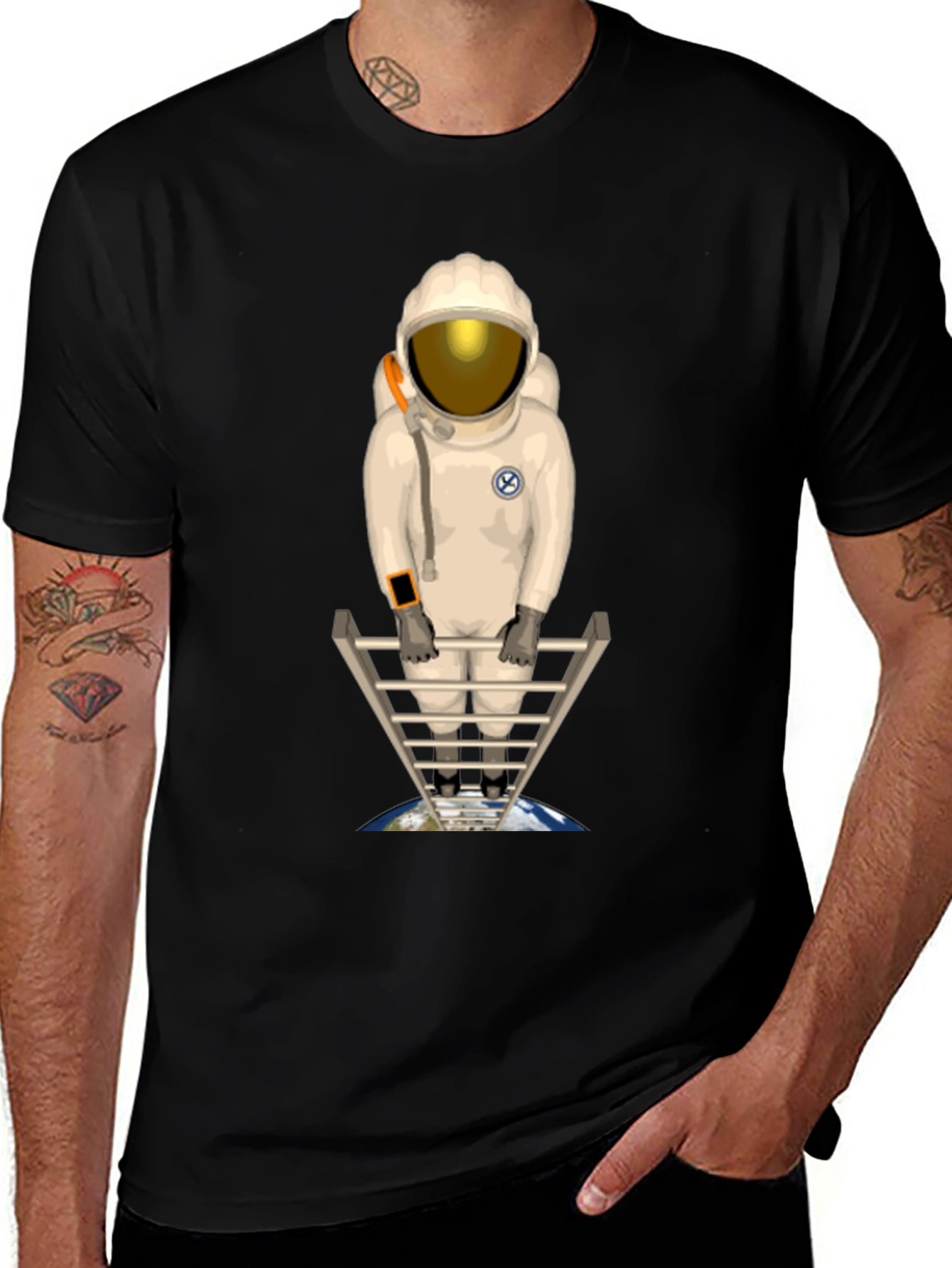 Astronaut on Ladder T-Shirt