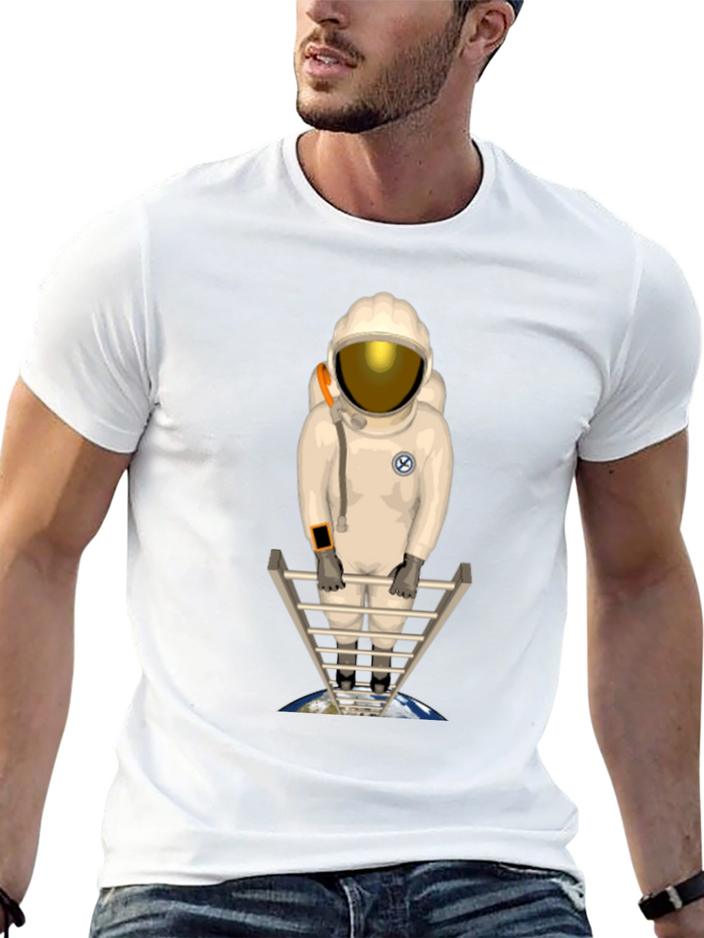 Astronaut on Ladder T-Shirt