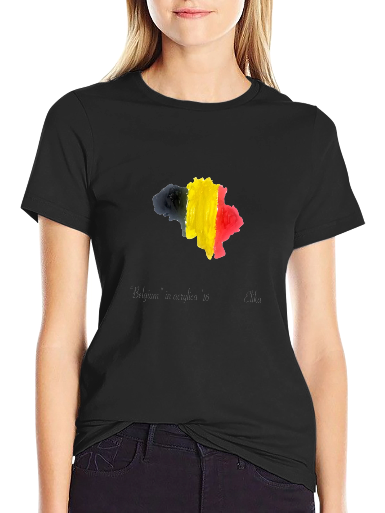 Belgium Flag Map T-Shirt
