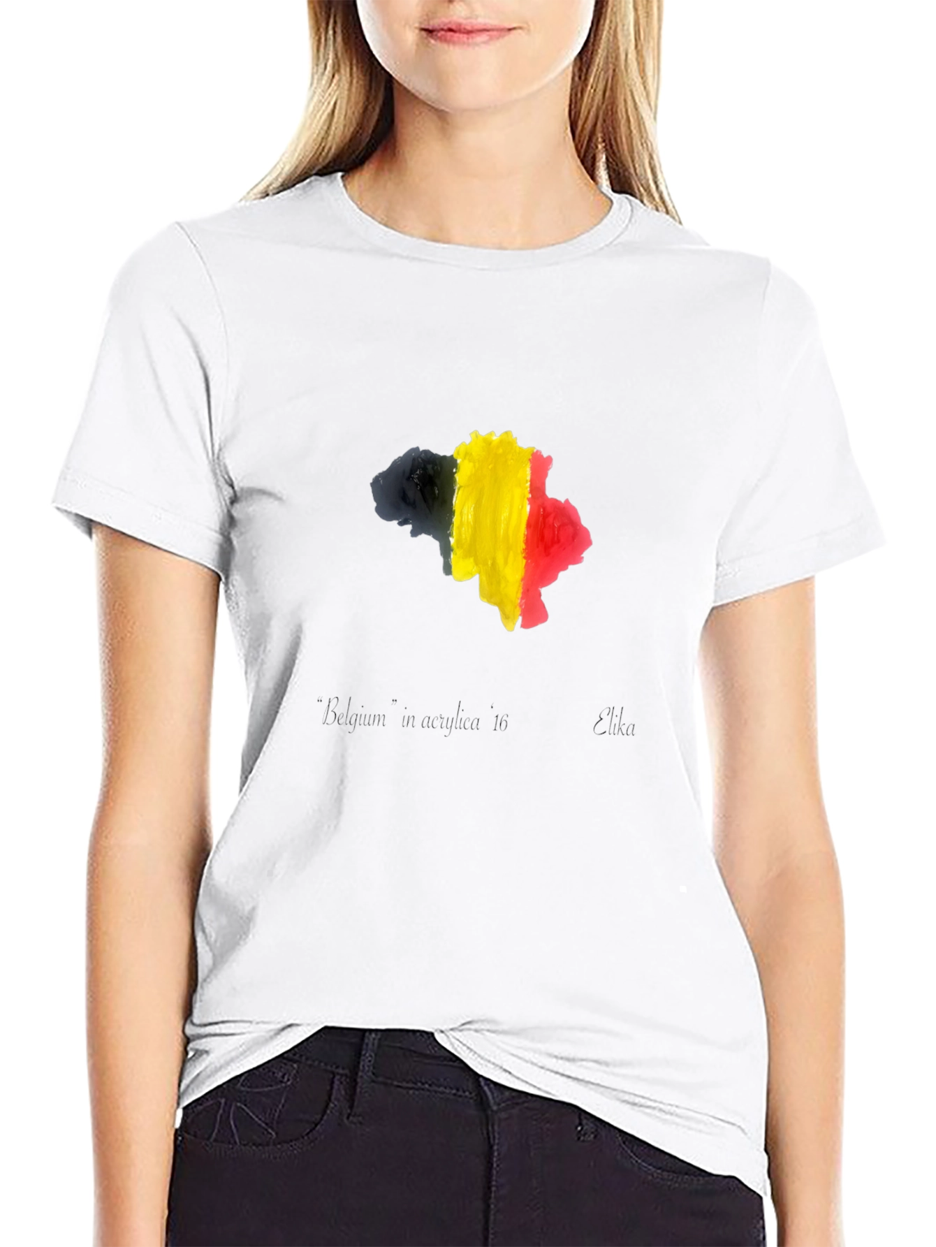 Belgium Flag Map T-Shirt