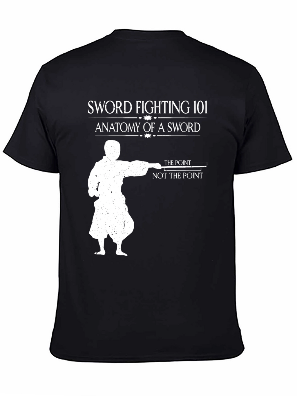 Sword Fighting 101 Black T-Shirt