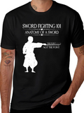 Sword Fighting 101 Black T-Shirt