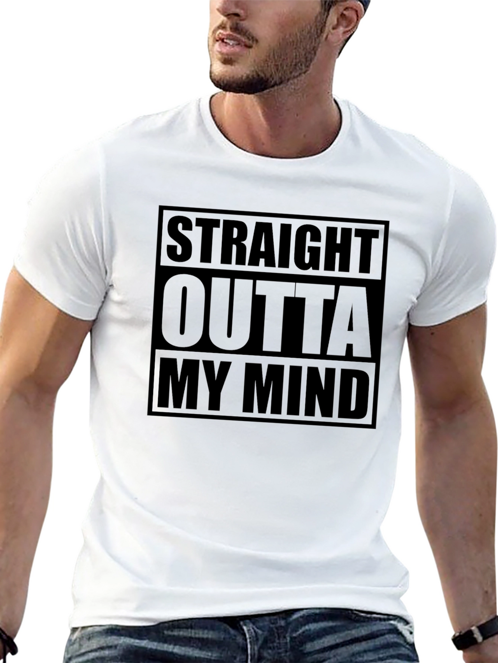 Straight Outta My Mind Black T-Shirt