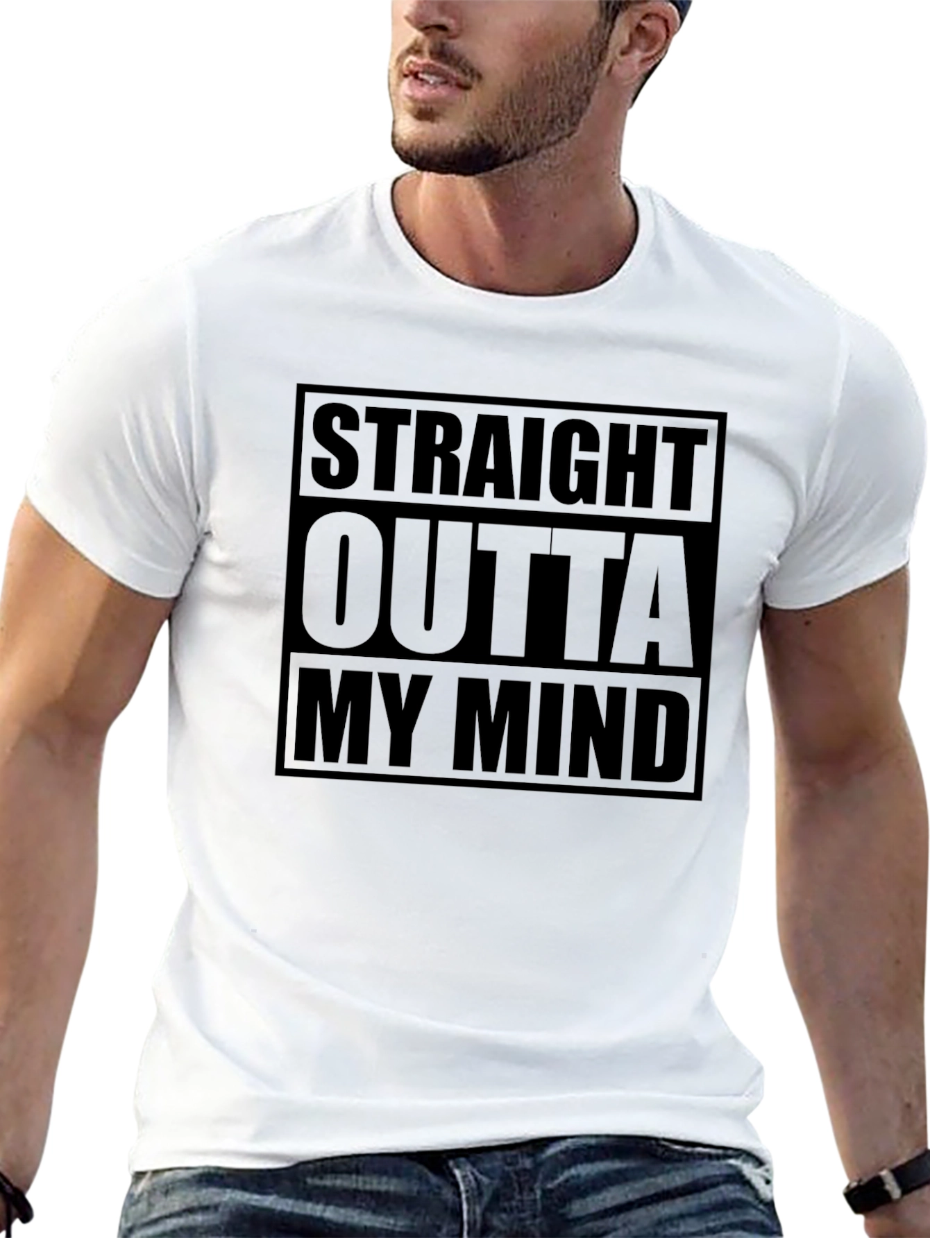 Straight Outta My Mind Black T-Shirt