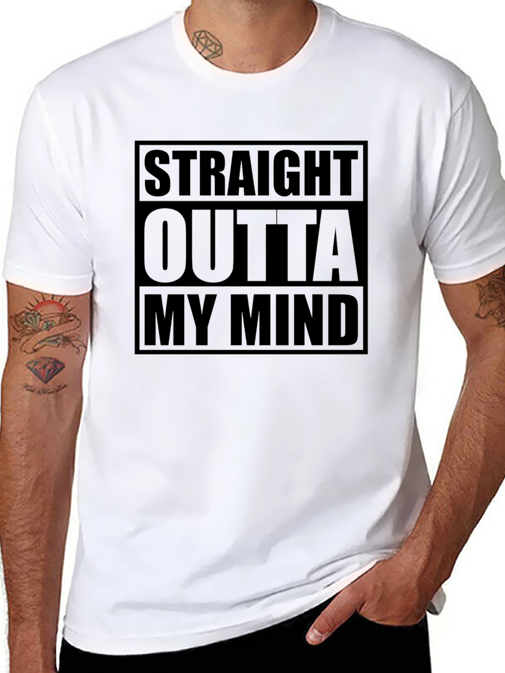 Straight Outta My Mind Black T-Shirt