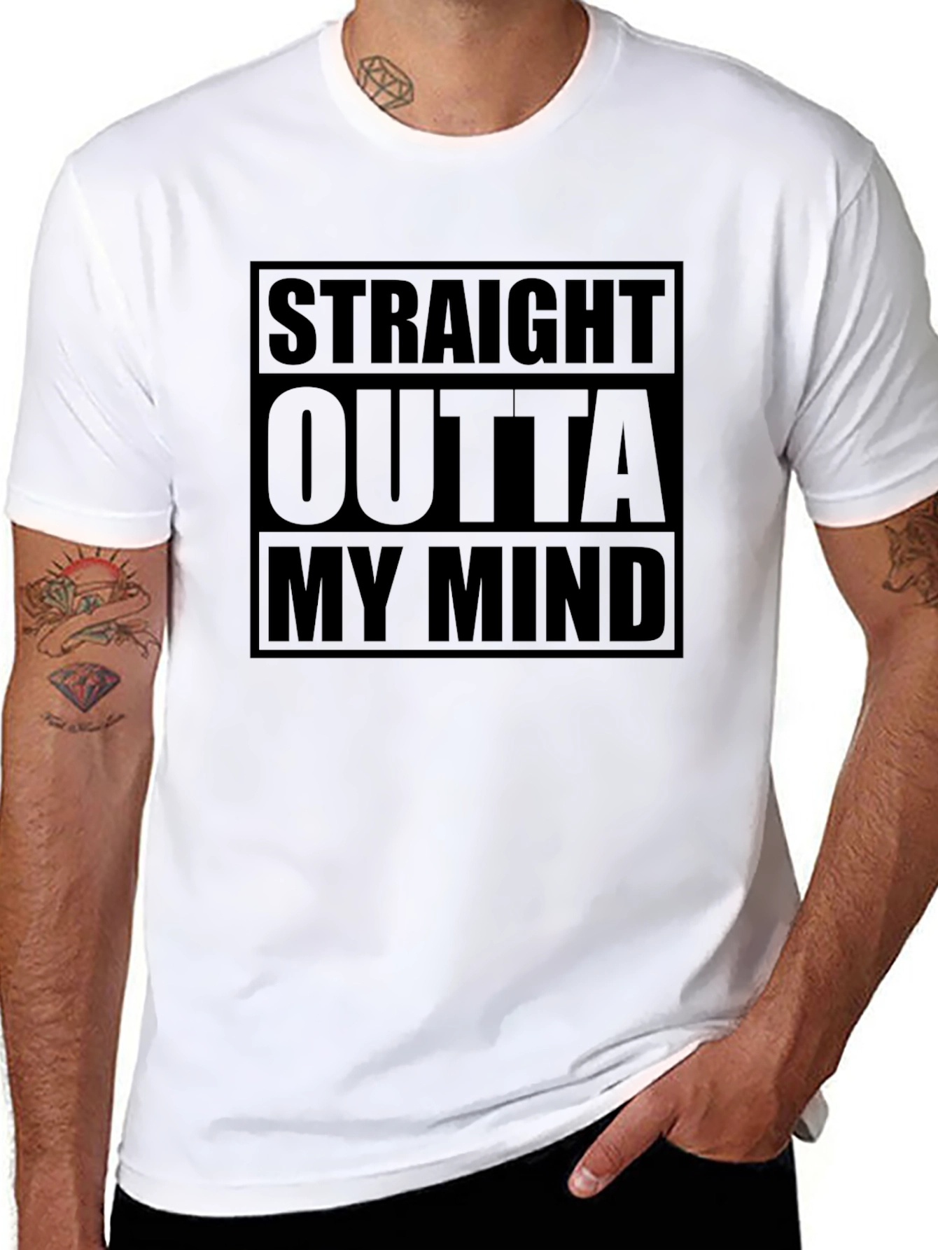 Straight Outta My Mind Black T-Shirt