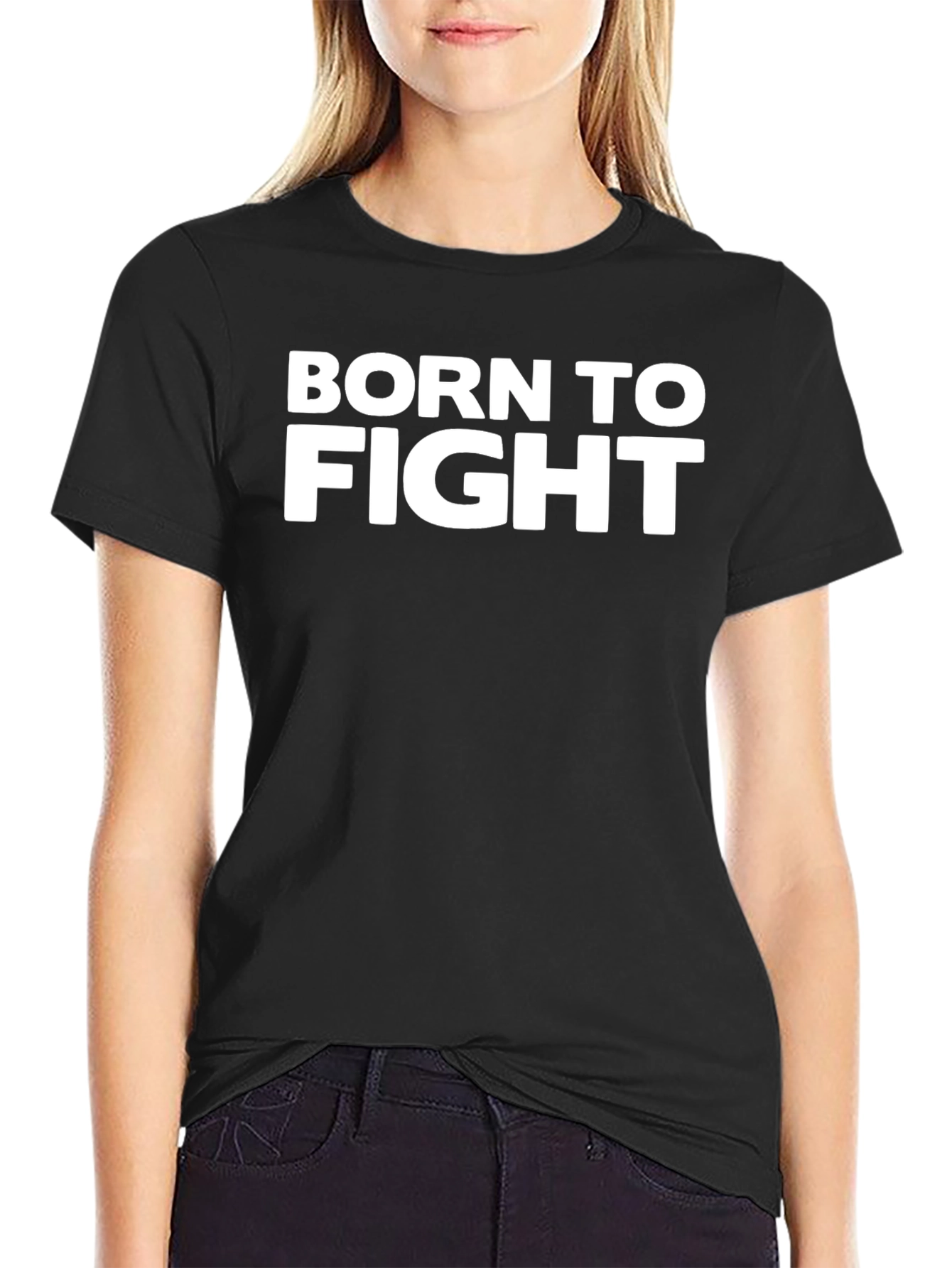 Born To Fight Black Graphic Tee