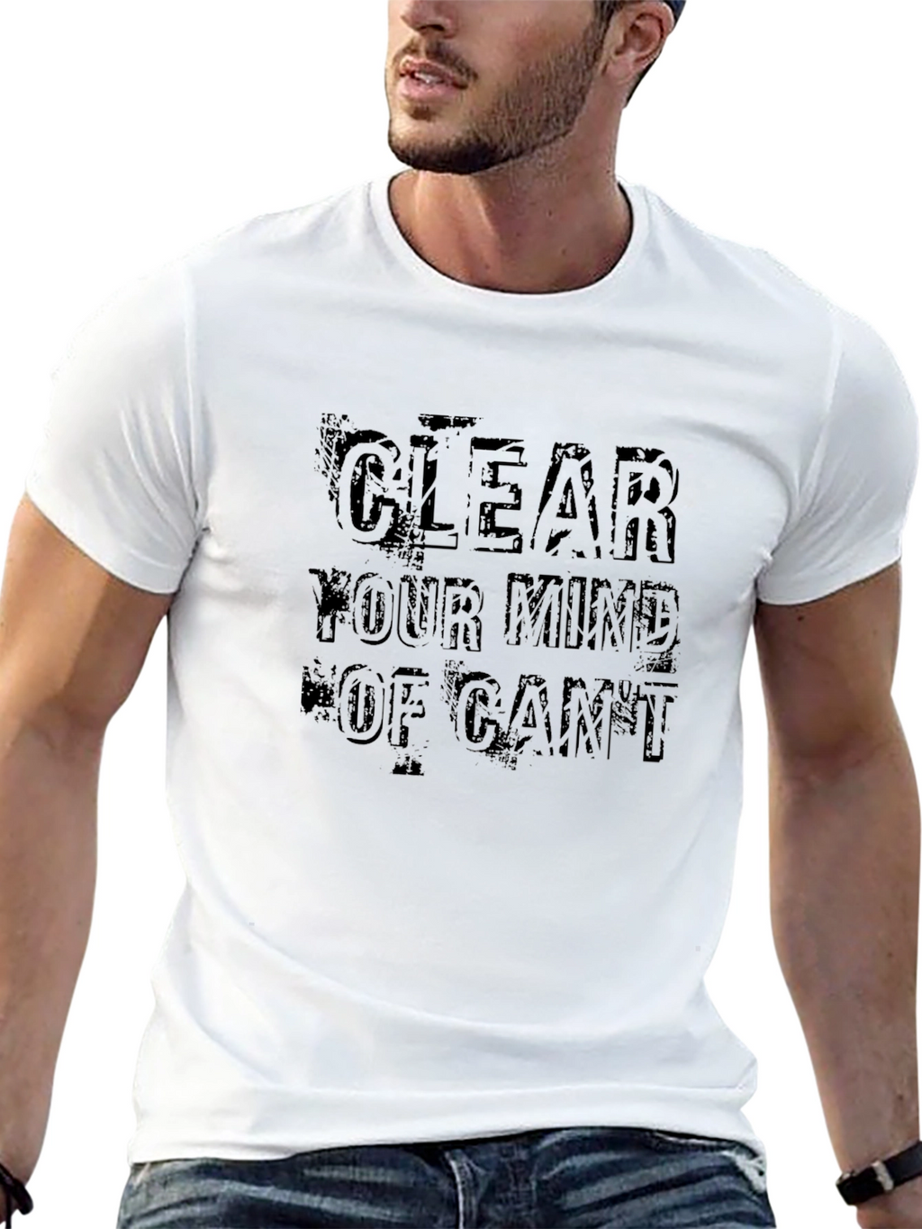 Clear Your Mind Graphic Tee - Stylish Black T-Shirt