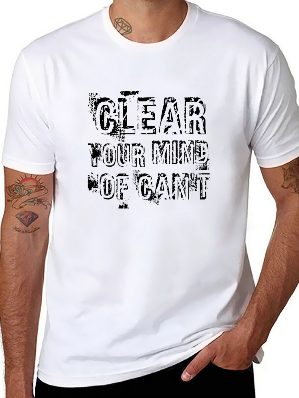 Clear Your Mind Graphic Tee - Stylish Black T-Shirt