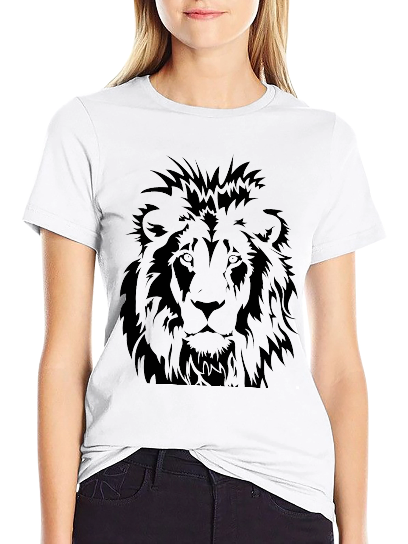 Black Lion Graphic Tee - Mens Casual T-Shirt