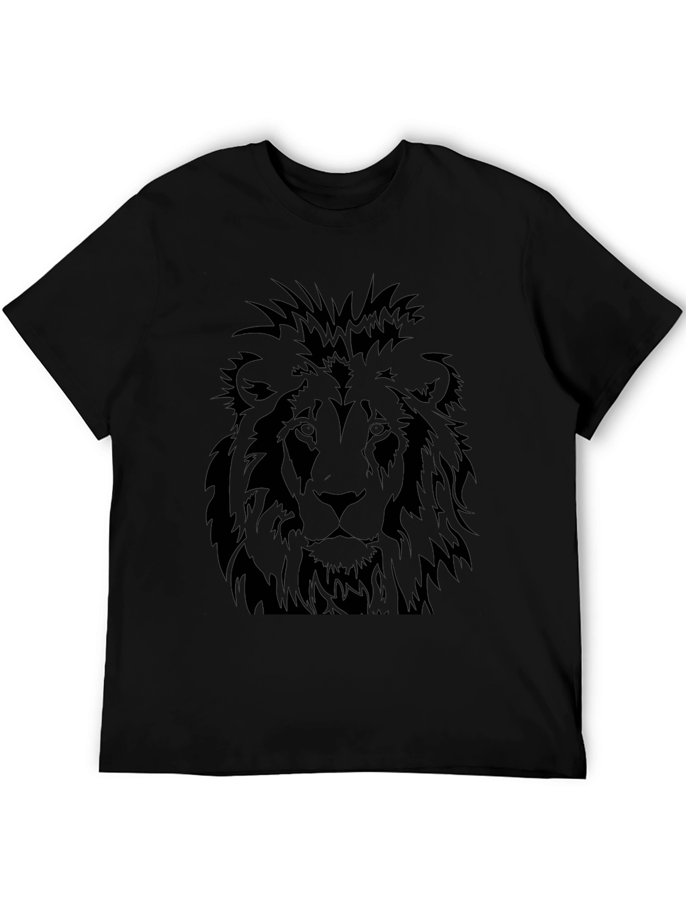 Black Lion Graphic Tee - Mens Casual T-Shirt