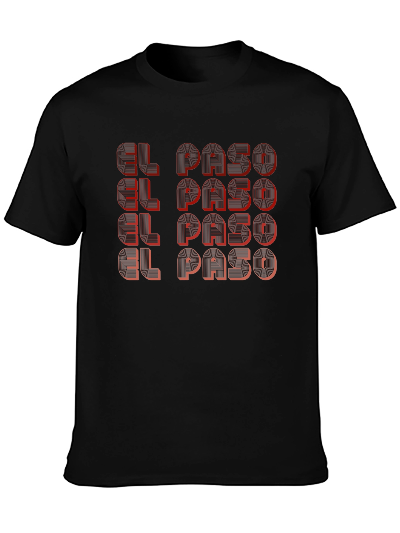 Retro El Paso Graphic Tee - Soft Black Cotton Blend