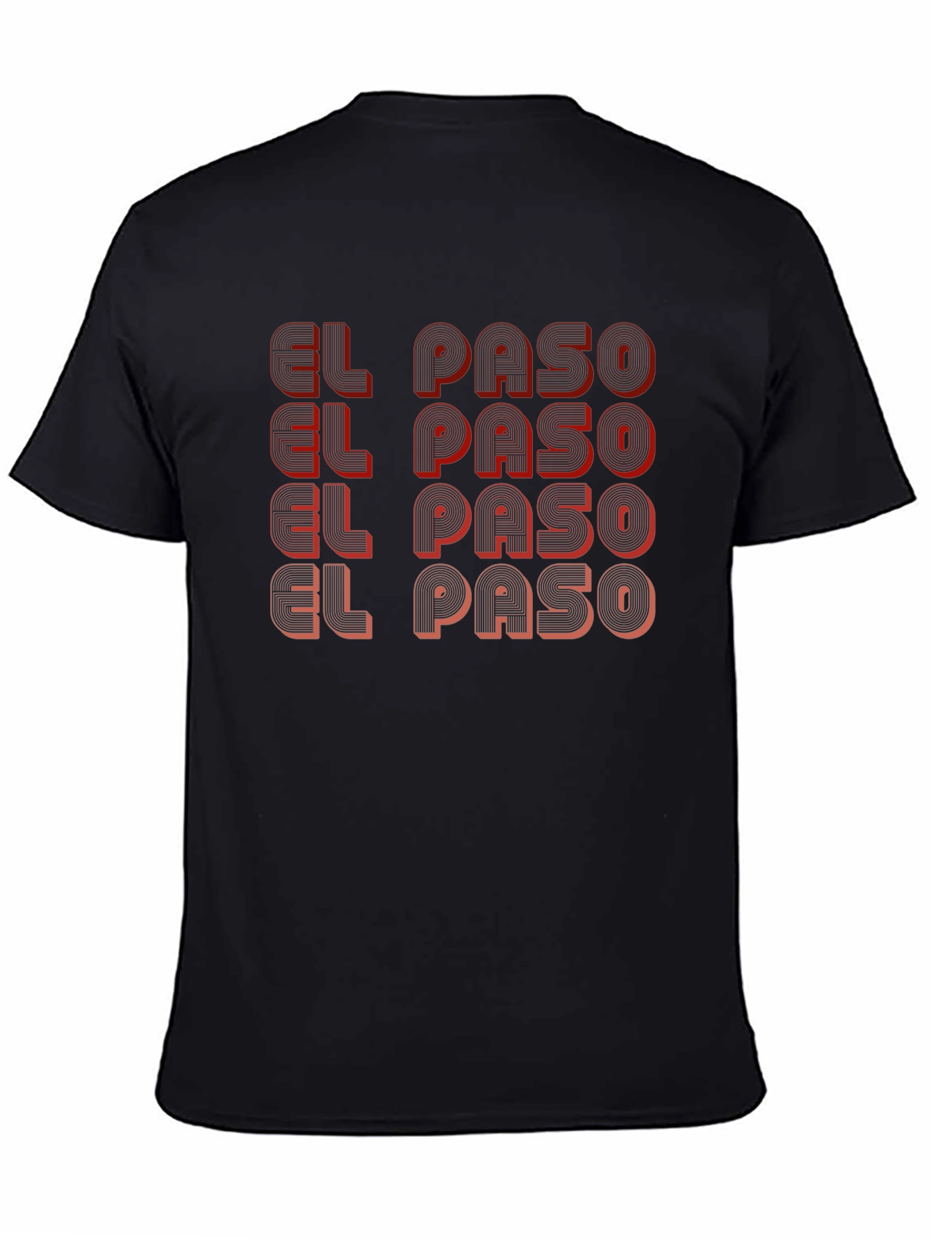 Retro El Paso Graphic Tee - Soft Black Cotton Blend