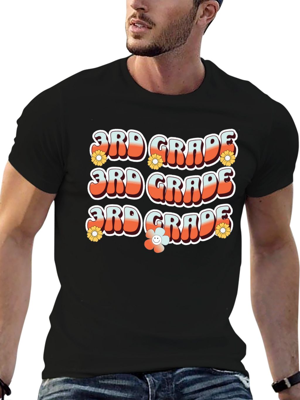 Retro 3rd Grade Teacher T-Shirt