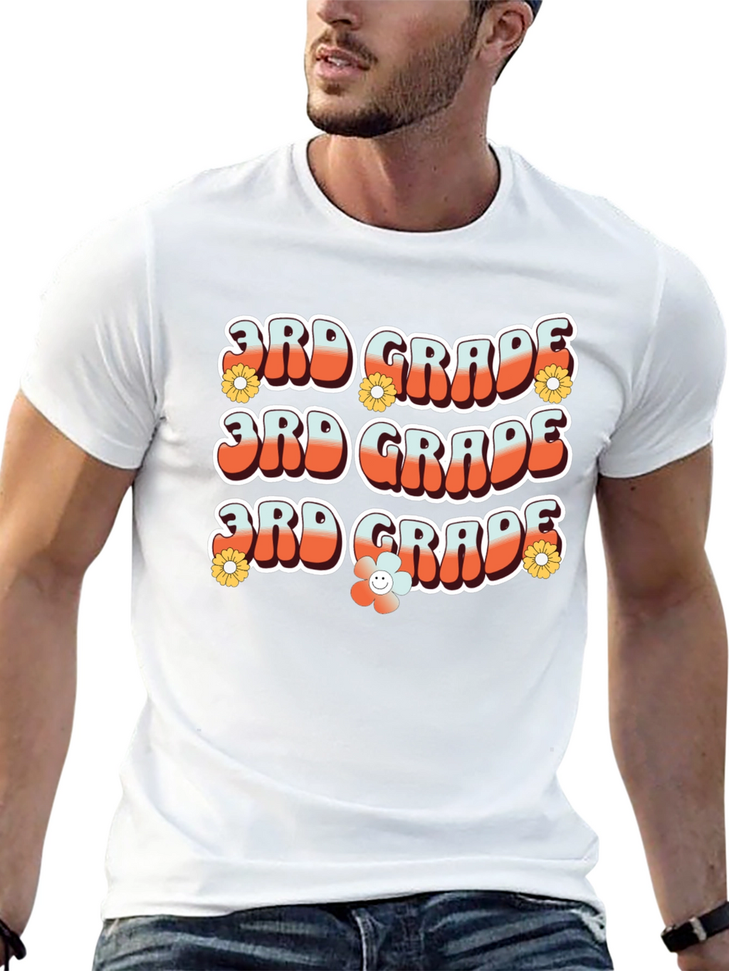 Retro 3rd Grade Teacher T-Shirt