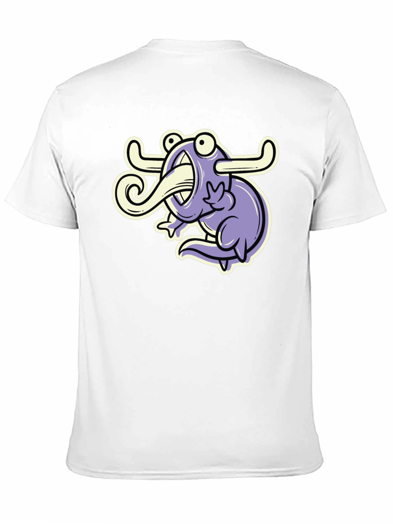 Cartoon Monster Graphic Tee - Black